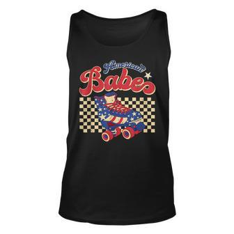 American Flag BabeRetro 4Th Of July Roller Skating Usa Flag Usa Tank Top | Mazezy