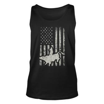 American Flag Bull Riding Cowboy Rodeo Rodeo Tank Top | Mazezy