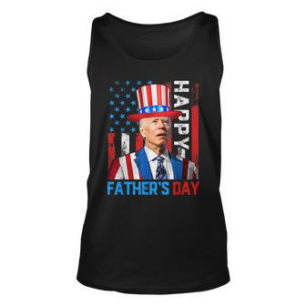 American Flag Happy Fathers Day Confused For 4Th Of July Unisex Tank Top - Thegiftio UK