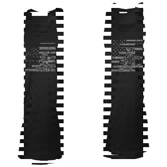 American Flag Motorcycle Vintage Biker Motorcycle Unisex Tank Top | Mazezy