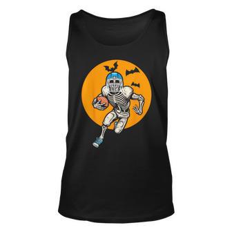 American Football Skeleton Halloween Boys Football Fan Tank Top - Seseable