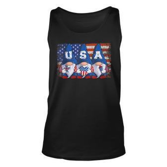 American Patriotic Gnomes Usa Independence Day 4Th Of July Unisex Tank Top | Mazezy
