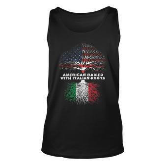 American Raised With Italian Roots Italy Unisex Tank Top | Mazezy