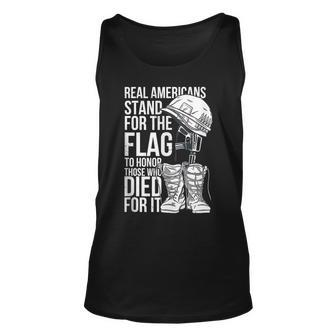 American Soldiers Quote Boots Helmet Pride Honor Unisex Tank Top | Mazezy