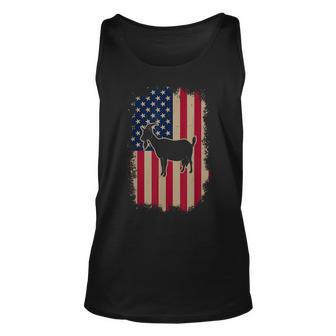 American Us Flag Fainting Goat Tank Top | Mazezy