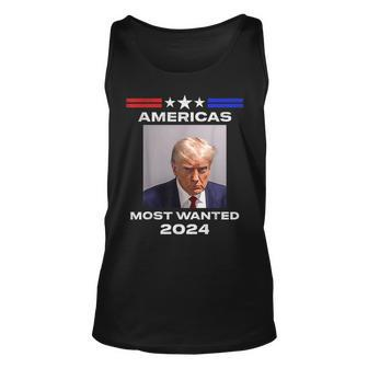 Americas Most Wanted Trump 2024 Tank Top - Seseable