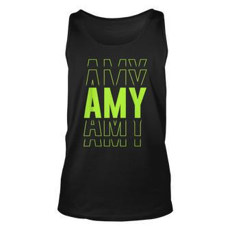 Amy Gifts Idea Retro First Name Vintage Amy Unisex Tank Top - Thegiftio UK