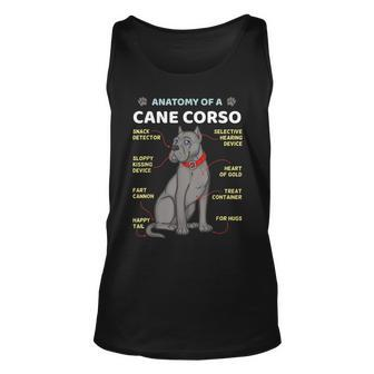 Anatomy Of Cane Corso Italian Mastiff Dog Owner Unisex Tank Top | Mazezy