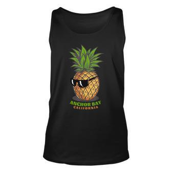 Anchor Bay Ca California Cute Pineapple Sunglasses Vacation Tank Top | Mazezy