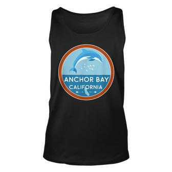 Anchor Bay Ca Dolphin California Vacation Souvenir Unisex Tank Top | Mazezy