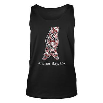 Anchor Bay Ca Native American Brown Grizzly Bear Unisex Tank Top | Mazezy