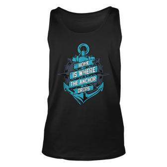 Anchor Drops Sailing Boating Saying Sailor Boat Captain Unisex Tank Top | Mazezy