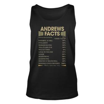 Andrews Name Gift Andrews Facts V2 Unisex Tank Top - Seseable