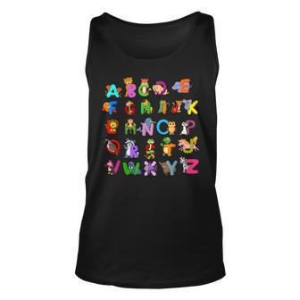Animals Alphabet Back To School Cute First Day Of School Tank Top | Mazezy