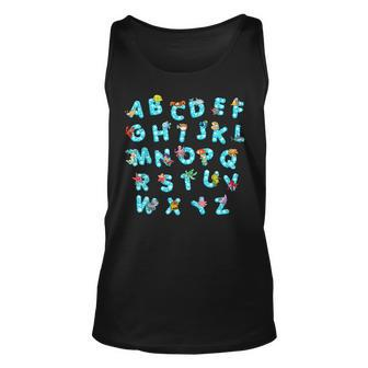 Animals Alphabet Back To School Cute First Day Of School Tank Top - Seseable