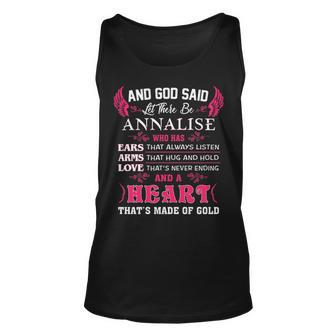 Annalise Name Gift And God Said Let There Be Annalise V2 Unisex Tank Top - Seseable