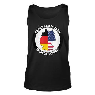 Ansbach Germany United States Army Military Veteran Gift Unisex Tank Top | Mazezy