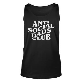Anti Social Dads Club Funny Fathers Day Unisex Tank Top - Thegiftio UK