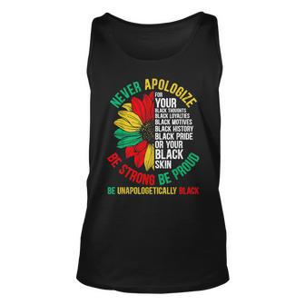 Never Apologize For Your Blackness Black History Junenth Black History Tank Top | Mazezy UK