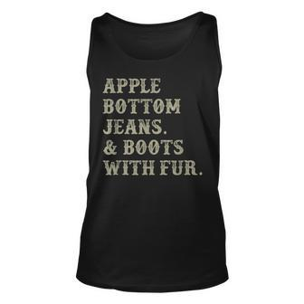 Apple Bottom Jeans And Boots With Fur Tank Top - Seseable