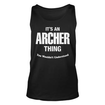 Archer Thing Name Family Funny Unisex Tank Top | Mazezy