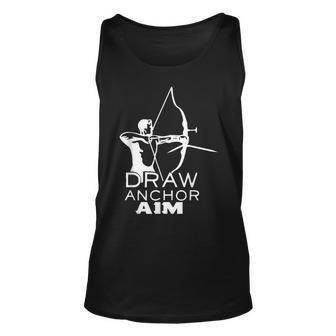 Archery Draw Anchor Aim Recurve Bow Unisex Tank Top | Mazezy