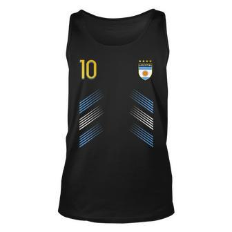 Argentina Soccer Fans Jersey Argentinian Flag Football Lover Unisex Tank Top - Seseable