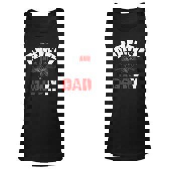 Armed And Dadly Funny Deadly Father Gifts For Fathers Day Unisex Tank Top | Mazezy