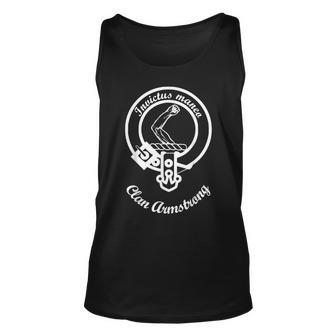 Armstrong Surname Last Name Scottish Clan Tartan Badge Crest Last Name Tank Top | Mazezy