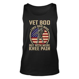 Army Navy Military I Veterans Day | Vet Bod Like A Dad Bod Unisex Tank Top | Mazezy