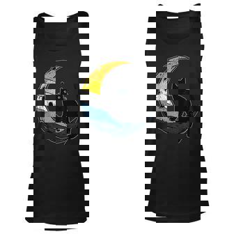 Aroace Sunset Pride Flag Moon Cat Lgbt Gay Asexual Aromantic Unisex Tank Top - Thegiftio