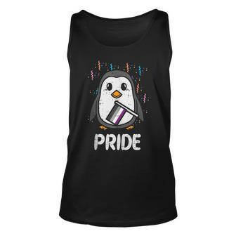 Asexual Flag Penguin Lgbt Ace Pride Stuff Animal Unisex Tank Top | Mazezy