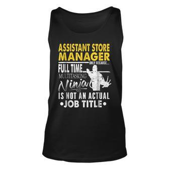 Assistant Store Manager Hearts Ninja Actual Job Title Unisex Tank Top | Mazezy