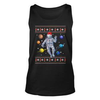 Astronaut Space Planets Lover Ugly Christmas Sweater Style Tank Top - Monsterry CA
