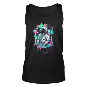 Astronaut Spaceman Universe Planets Galaxy Unisex Tank Top - Seseable