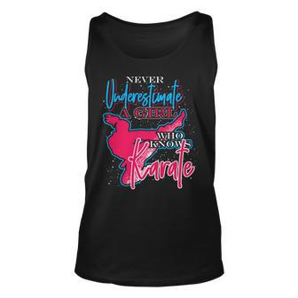 Athlete Never Underestimate A Girl Who Knows Karate Karate Tank Top | Mazezy