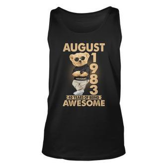 August 1983 40Th Birthday 2023 40 Years Of Being Awesome Tank Top - Seseable