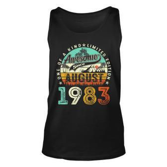August 1983 Vintage 40 Years Old Retro 40Th Birthday 40Th Birthday Tank Top | Mazezy