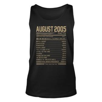 August 2005-13 Years Facts Daily Value Unisex Tank Top | Mazezy