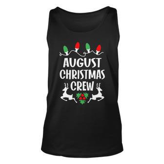 August Name Gift Christmas Crew August Unisex Tank Top - Seseable
