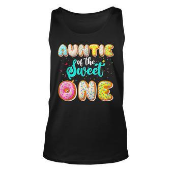Auntie Of The Sweet One 1St Birthday Family Donut Birthday Unisex Tank Top - Seseable