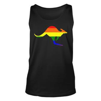 Australia Gay Pride Kangaroo Unisex Tank Top | Mazezy