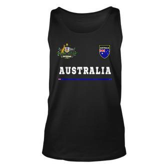 Australia SportSoccer Jersey Flag Football Unisex Tank Top | Mazezy