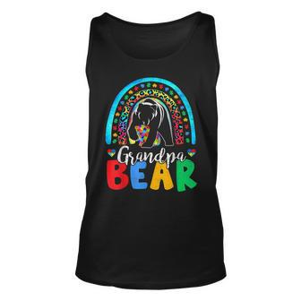 Autism Awareness Month Grandpa Bear Support Autistic Adults Tank Top | Mazezy