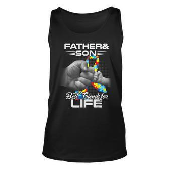 Autism Dad Father And Son Best Friends For Life Autism Unisex Tank Top | Mazezy AU