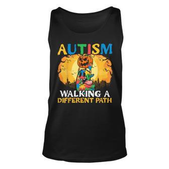 Autism Halloween Puzzle Trick Or Treat Autism Awareness Tank Top - Monsterry CA