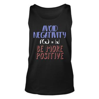 Avoid Negativity Be More Positive Math Unisex Tank Top - Thegiftio UK