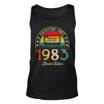 Awesome Since 1983 Vintage 1983 40Th Birthday 40 Years Old 40Th Birthday Tank Top | Mazezy