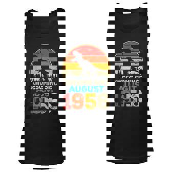 Awesome Since August 1956 67 Years Old 67Th Birthday Dino August Tank Top | Mazezy