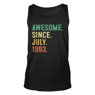 Awesome Since July 1993 30Th Birthday 30 Years Old Men 30Th Birthday Tank Top | Mazezy